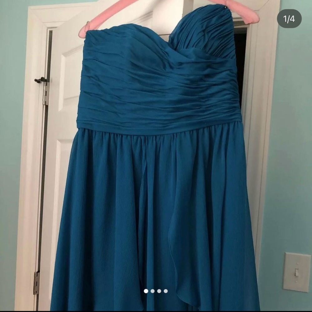 Blue Strapless Dress